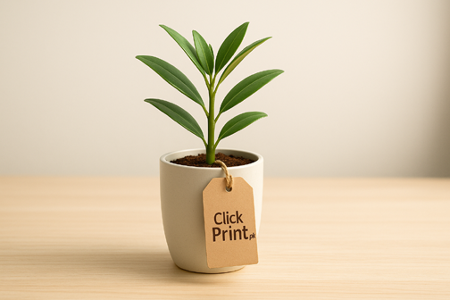 Desktop Plant with Custom Tag
